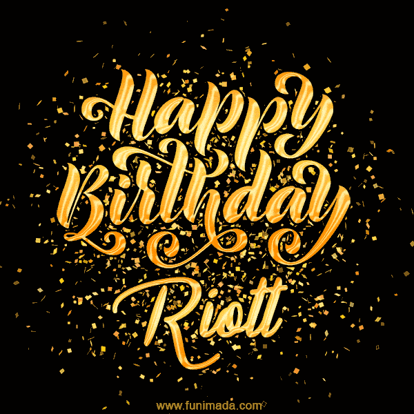 Happy Birthday Card for Riott - Download GIF and Send for Free