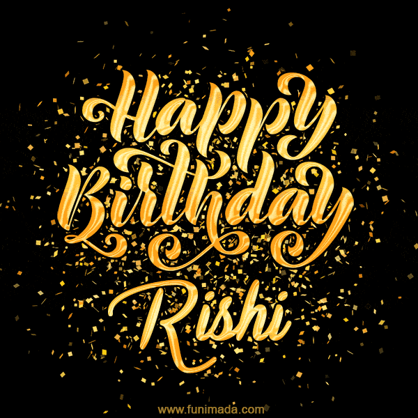 Happy Birthday Card for Rishi - Download GIF and Send for Free