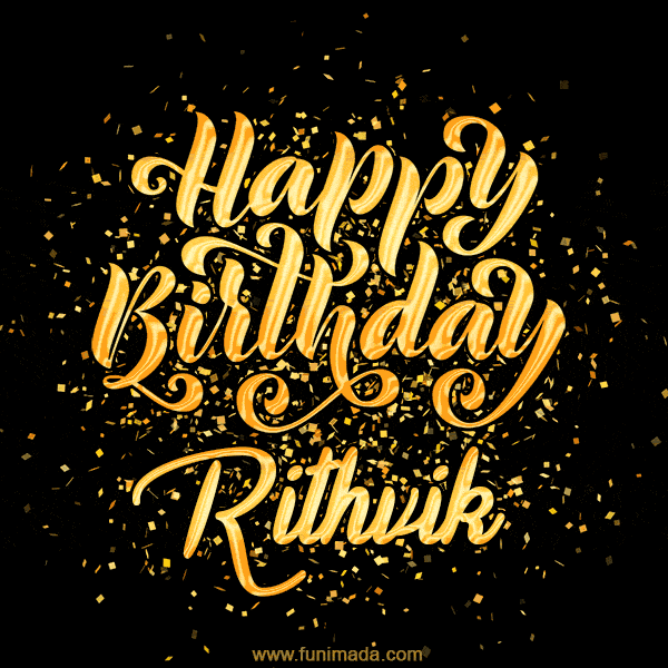 Happy Birthday Card for Rithvik - Download GIF and Send for Free