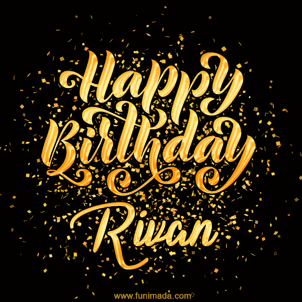 Happy Birthday Card for Rivan - Download GIF and Send for Free