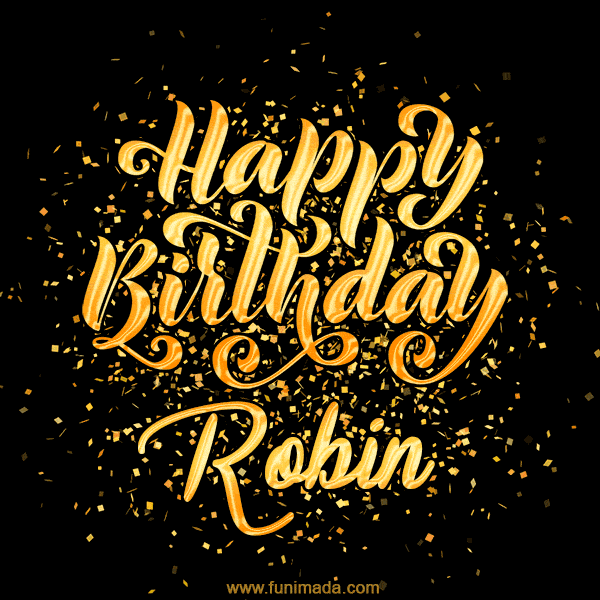 Happy Birthday Card for Robin - Download GIF and Send for Free