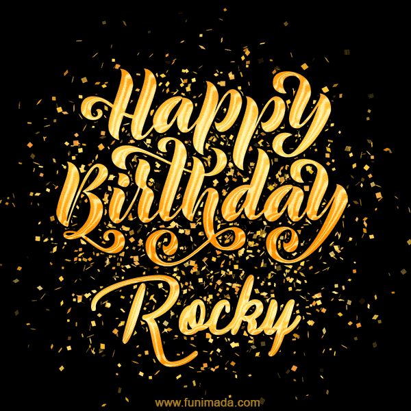 Happy Birthday Card for Rocky - Download GIF and Send for Free