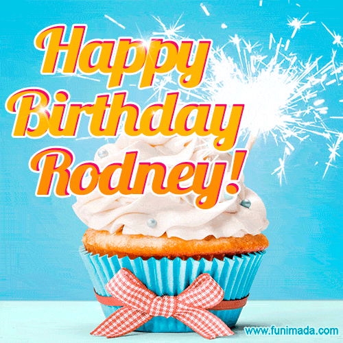 Happy Birthday, Rodney! Elegant cupcake with a sparkler.