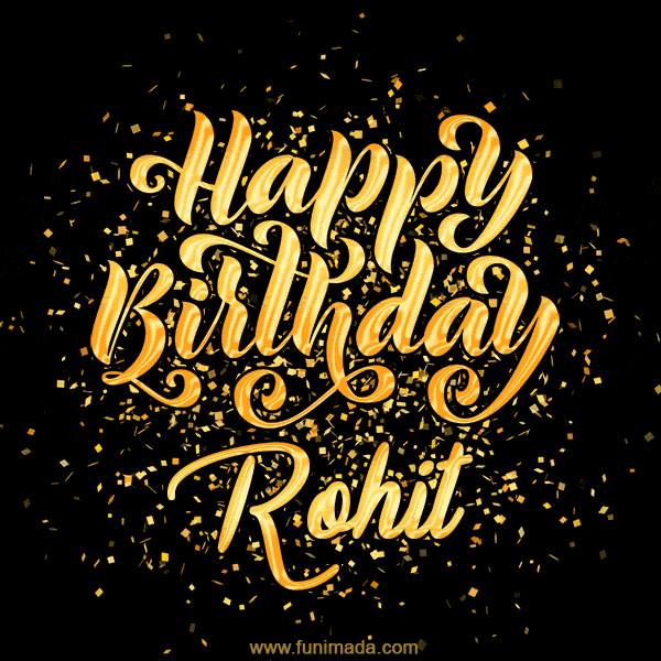 Happy Birthday Card for Rohit - Download GIF and Send for Free