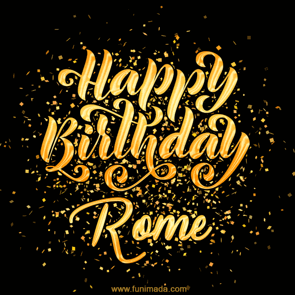 Happy Birthday Card for Rome - Download GIF and Send for Free