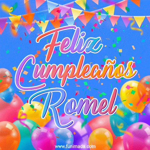 Feliz Cumpleaños Romel (GIF)