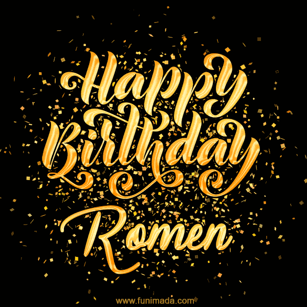 Happy Birthday Card for Romen - Download GIF and Send for Free