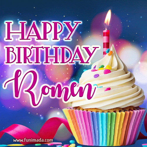 Happy Birthday Romen - Lovely Animated GIF