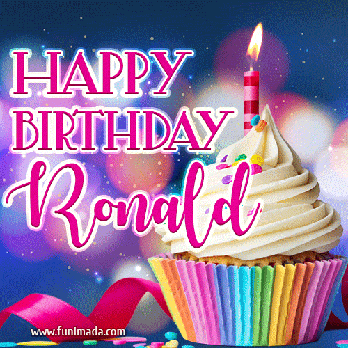 Happy Birthday Ronald - Lovely Animated GIF