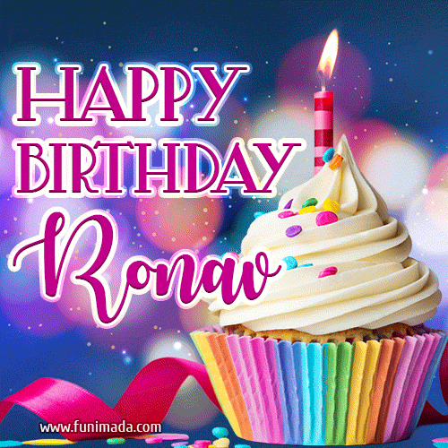 Happy Birthday Ronav - Lovely Animated GIF