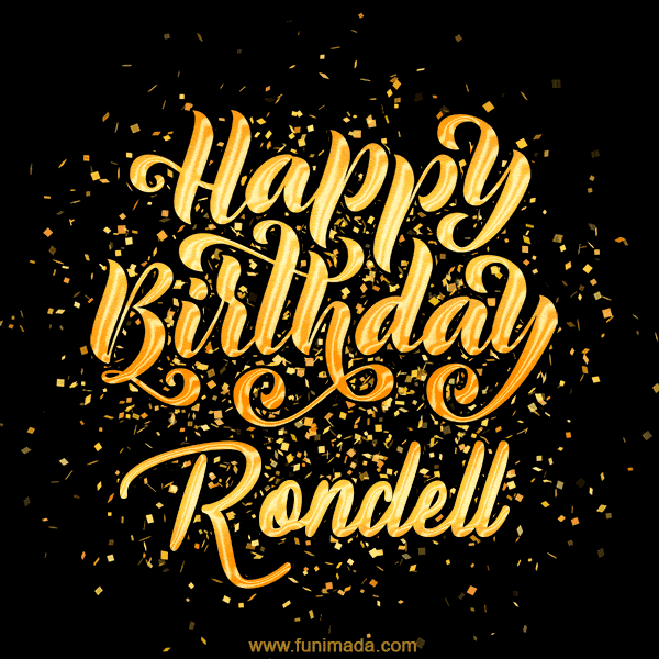 Happy Birthday Card for Rondell - Download GIF and Send for Free