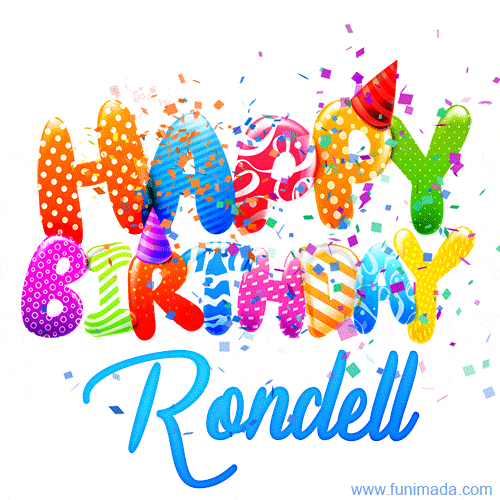 Happy Birthday Rondell - Creative Personalized GIF With Name
