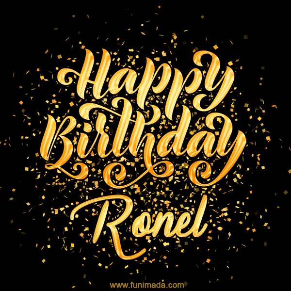 Happy Birthday Card for Ronel - Download GIF and Send for Free
