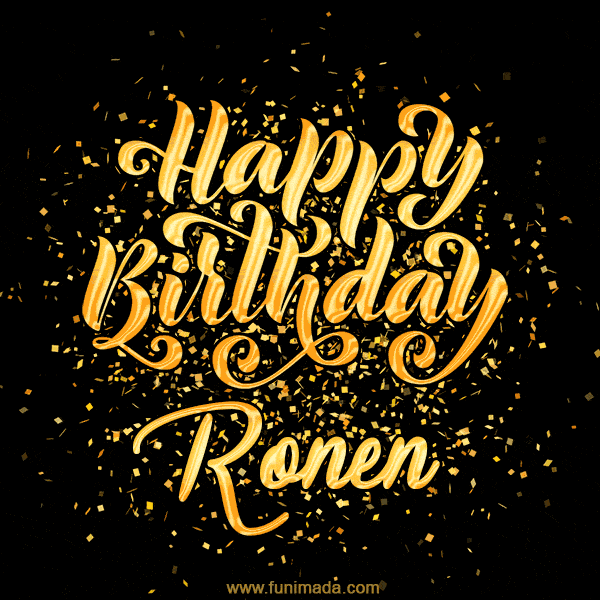 Happy Birthday Card for Ronen - Download GIF and Send for Free