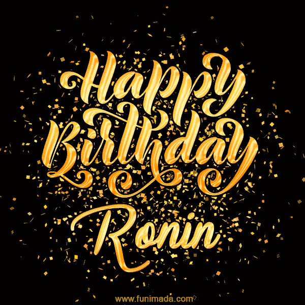 Happy Birthday Card for Ronin - Download GIF and Send for Free