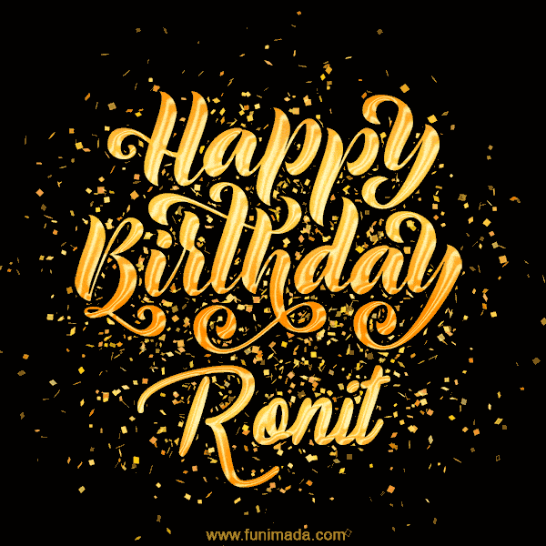 Happy Birthday Card for Ronit - Download GIF and Send for Free