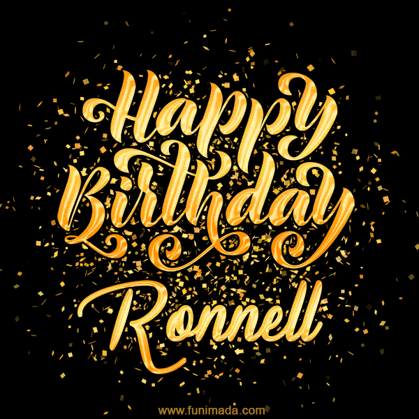 Happy Birthday Card for Ronnell - Download GIF and Send for Free