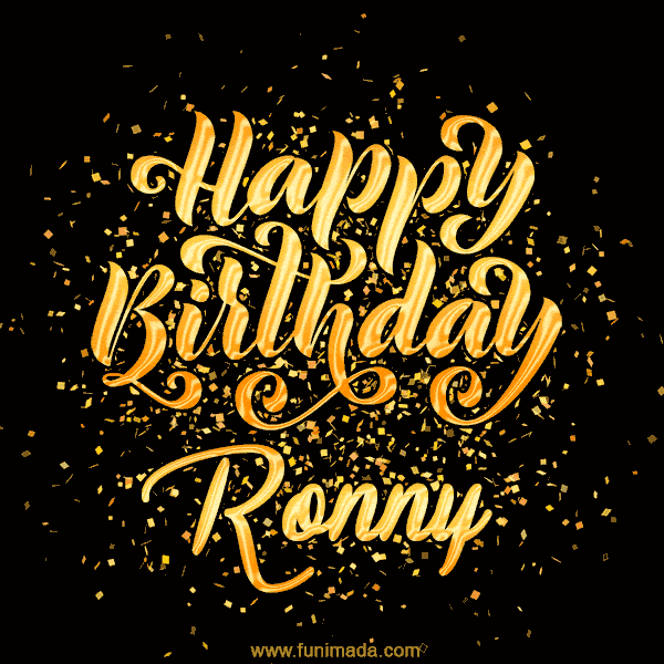 Happy Birthday Card for Ronny - Download GIF and Send for Free