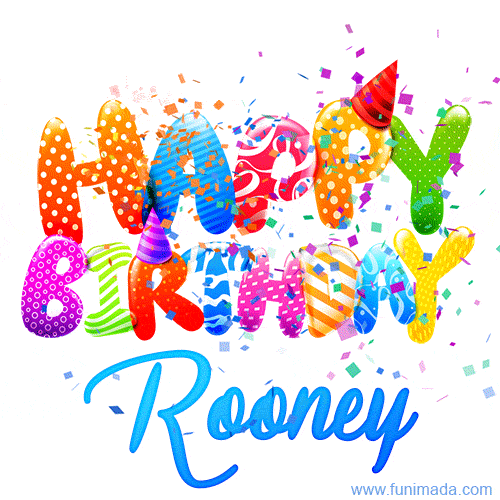 Happy Birthday Rooney - Creative Personalized GIF With Name