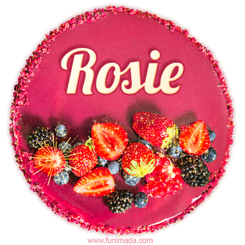 Happy Birthday Cake with Name Rosie - Free Download