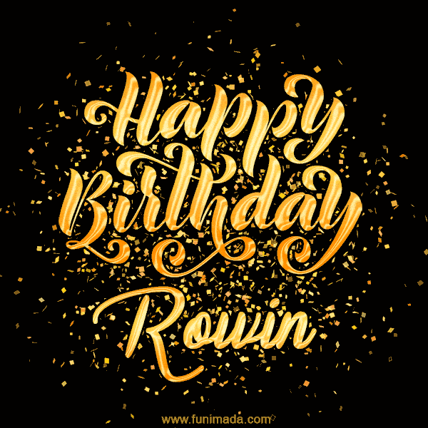 Happy Birthday Card for Rowin - Download GIF and Send for Free