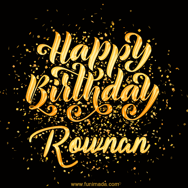 Happy Birthday Card for Rownan - Download GIF and Send for Free