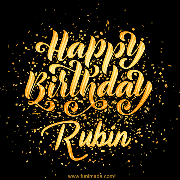 Happy Birthday Card for Rubin - Download GIF and Send for Free