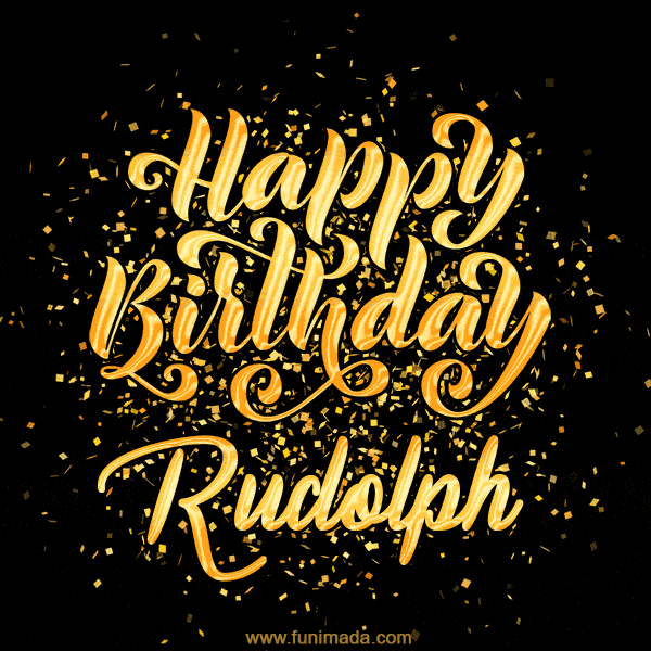 Happy Birthday Card for Rudolph - Download GIF and Send for Free