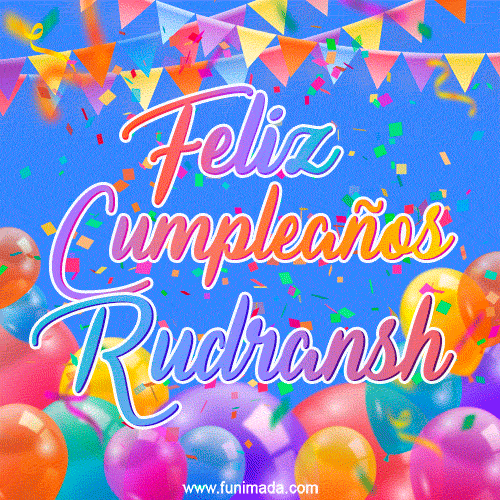Feliz Cumpleaños Rudransh (GIF)