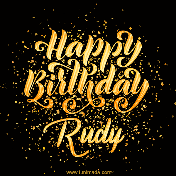 Happy Birthday Card for Rudy - Download GIF and Send for Free