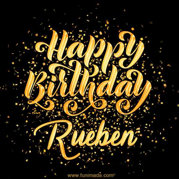 Happy Birthday Card for Rueben - Download GIF and Send for Free