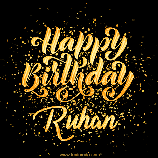 Happy Birthday Card for Ruhan - Download GIF and Send for Free