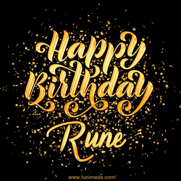Happy Birthday Card for Rune - Download GIF and Send for Free
