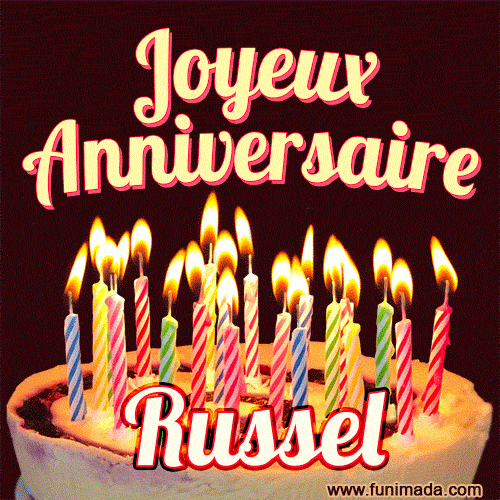 Joyeux anniversaire Russel GIF