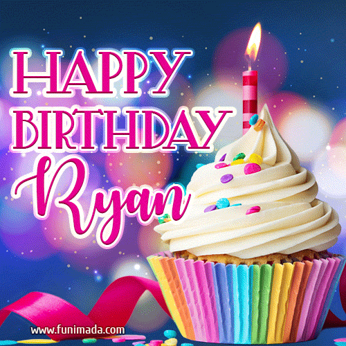 Happy Birthday Ryan - Lovely Animated GIF