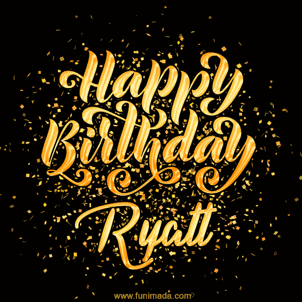 Happy Birthday Card for Ryatt - Download GIF and Send for Free