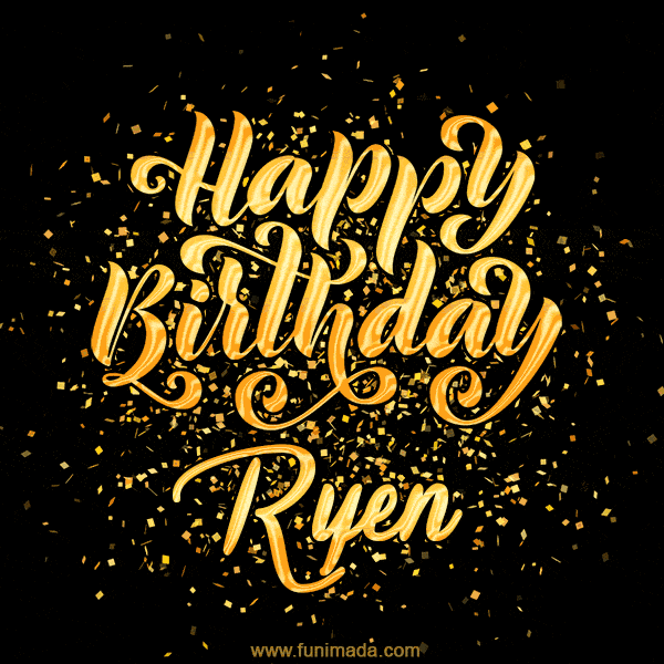 Happy Birthday Card for Ryen - Download GIF and Send for Free