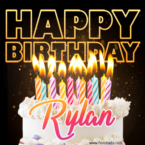 Rylan - Animated Happy Birthday Cake GIF Image for WhatsApp