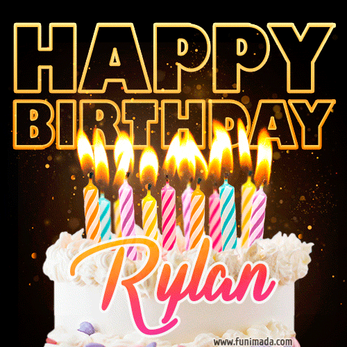 Rylan - Animated Happy Birthday Cake GIF for WhatsApp