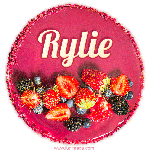Happy Birthday Cake with Name Rylie - Free Download