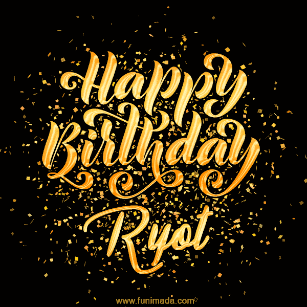 Happy Birthday Card for Ryot - Download GIF and Send for Free