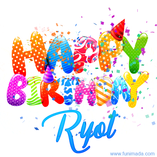 Happy Birthday Ryot - Creative Personalized GIF With Name