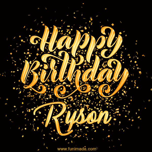 Happy Birthday Card for Ryson - Download GIF and Send for Free