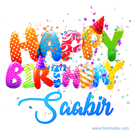 Happy Birthday Saabir - Creative Personalized GIF With Name