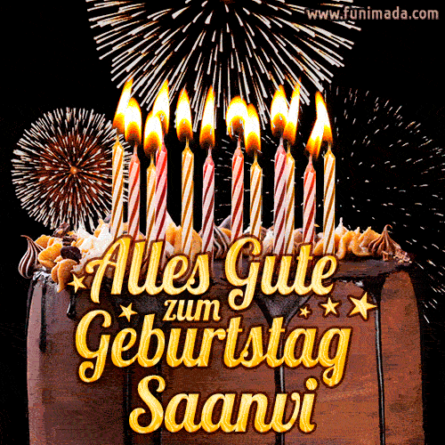 Alles Gute zum Geburtstag Saanvi (GIF)