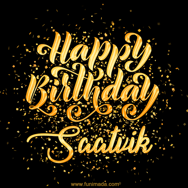 Happy Birthday Card for Saatvik - Download GIF and Send for Free