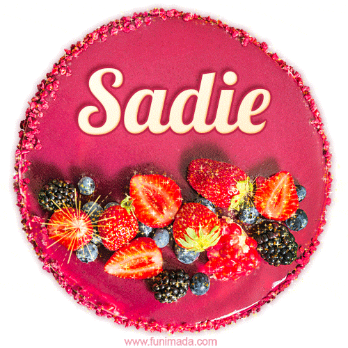 Happy Birthday Cake with Name Sadie - Free Download
