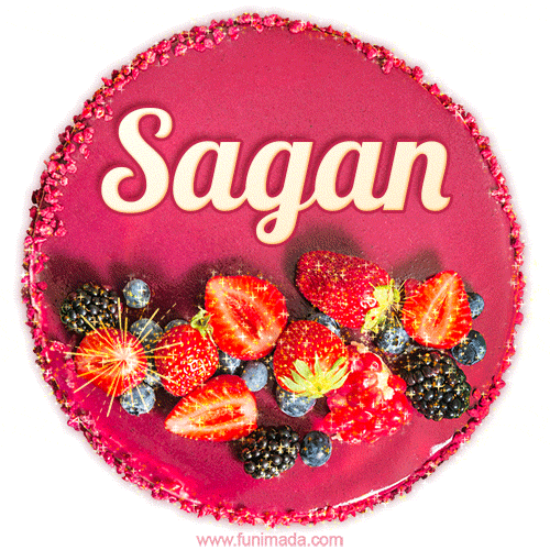 Happy Birthday Cake with Name Sagan - Free Download