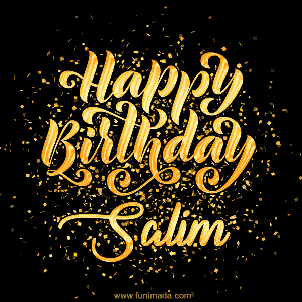 Happy Birthday Card for Salim - Download GIF and Send for Free