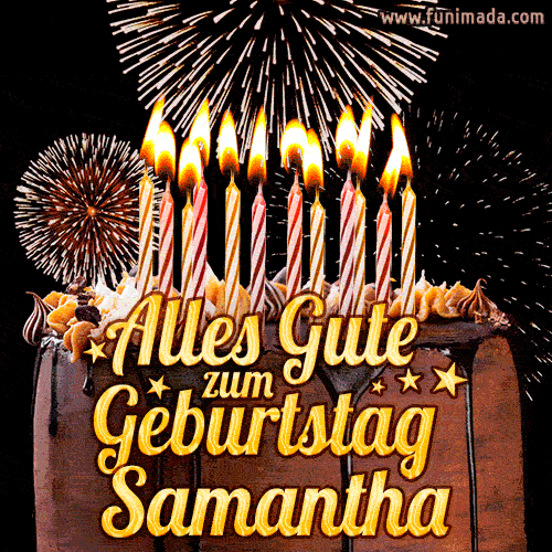 Alles Gute zum Geburtstag Samantha (GIF)